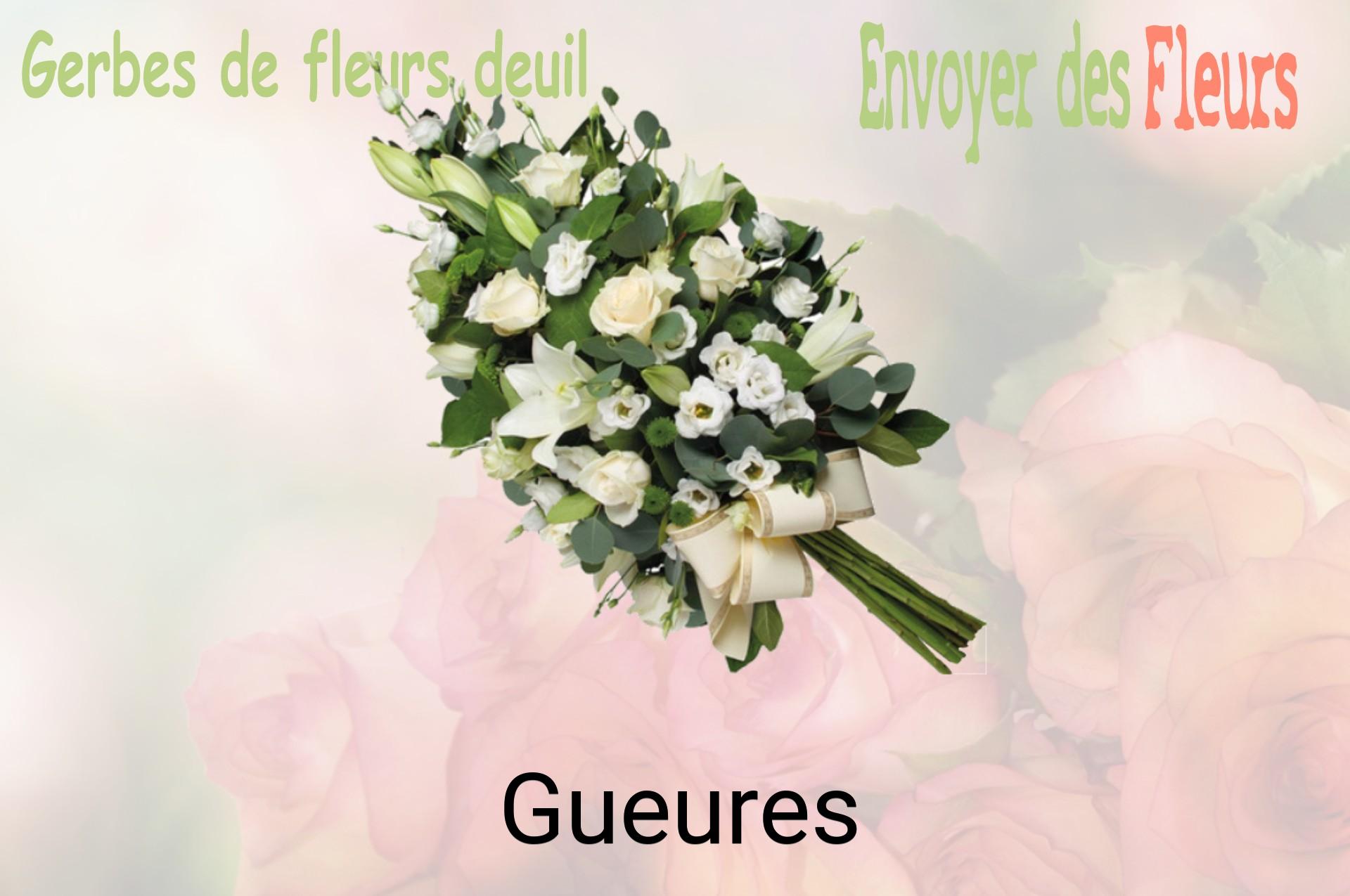 Gerbe de fleurs de deuil livrée à Gueures